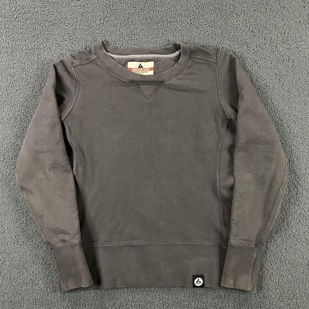 American Giant Sweatshirt Womens Small Gray Crewneck‎ Pullover Made USA Fleece